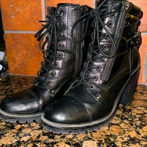 Black boots with 4 inch heel